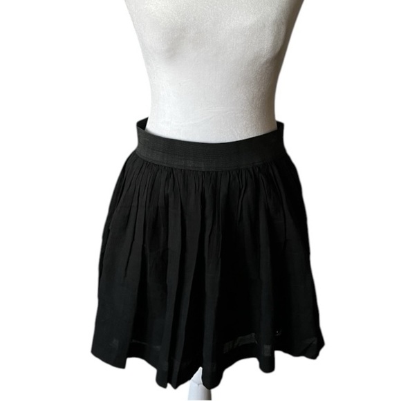 Sandro Black Pleated Skater Mini Skirt - Picture 1 of 11